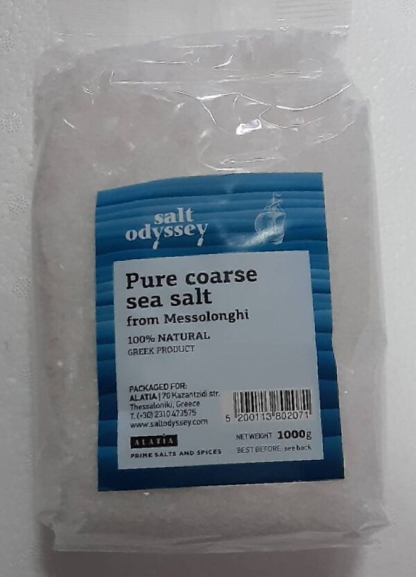 Coarse Sea Salt from Greece  "Salt Odyssey" / 1Kg Bag